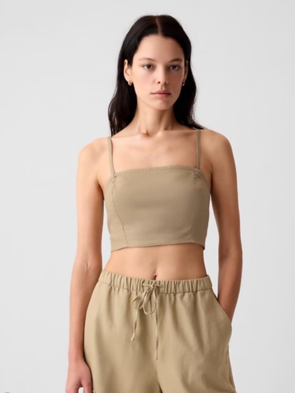 Gap Linen- Cotton Ultra Cropped Cami
